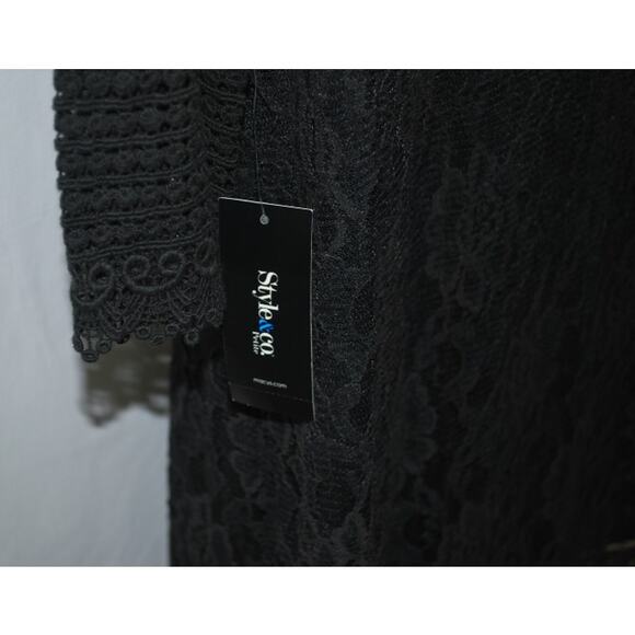 NWT Womens Petite LG Black Dress ** Style & Co - Picture 8 of 12